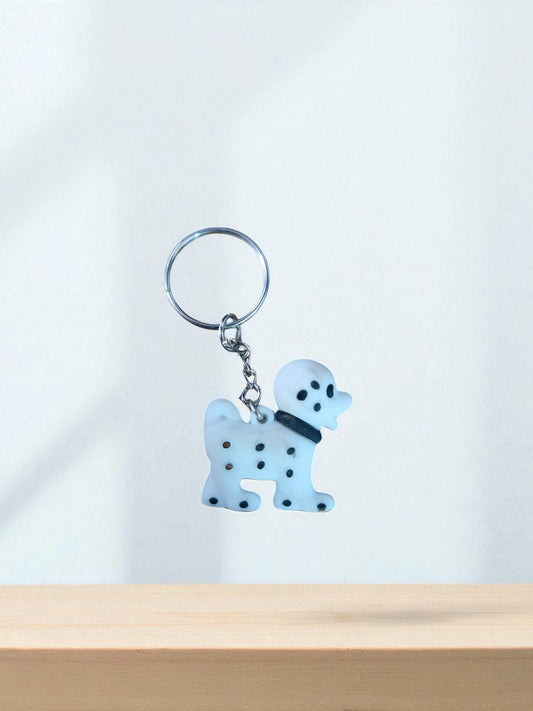 White Cute Dog Keychain (K-149)