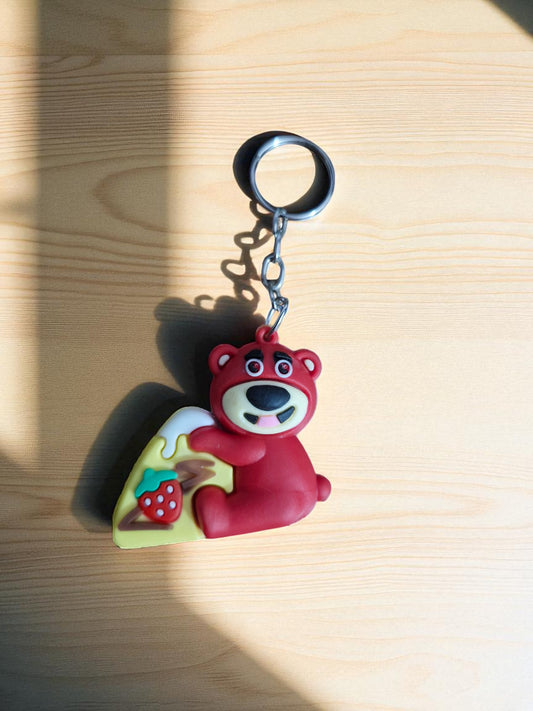 Pookie Bear Pizza Keychain ( Pack of one ) (K-206)