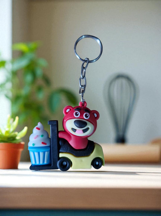 Pookie Bear Car Keychain ( Pack of one ) (K-205)