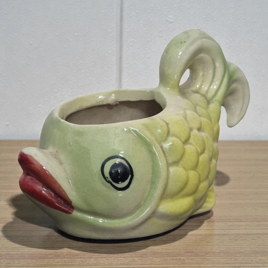Green Fish Ceramic Pot