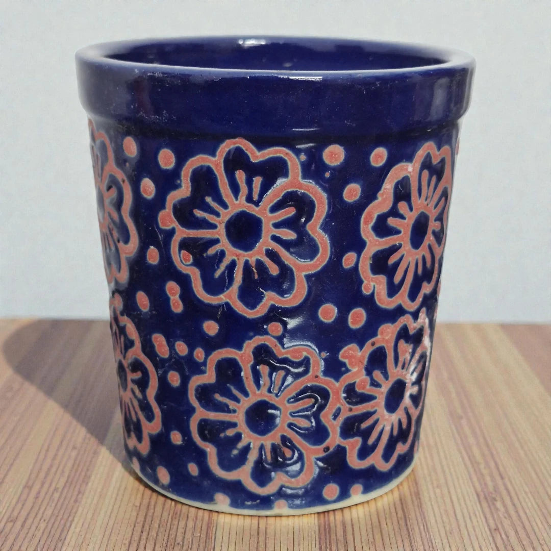 Purple Ceramic Flower Pot