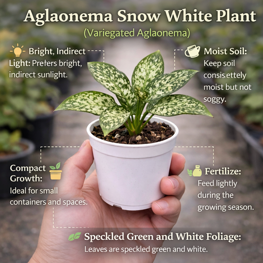 Aglaonema Snow White Plant