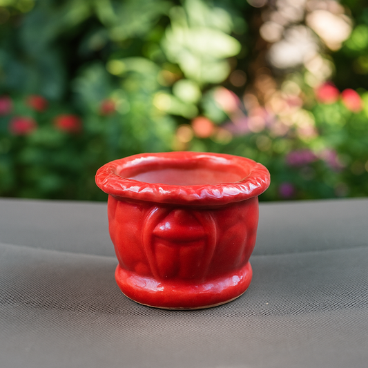 Red Basket Ceramic Planter