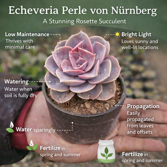 Echeveria 'Perle von Nürnberg' (Bare Rooted)