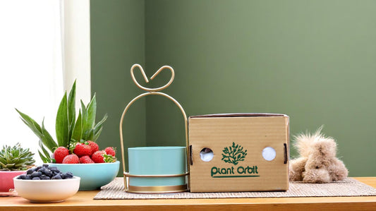 Hanging Blue Metal Planter 1084 C