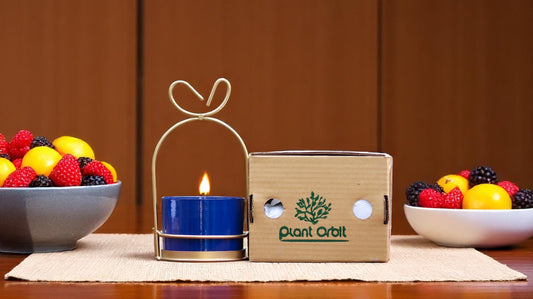 Dark Blue Hanging Metal Planter 1084 D