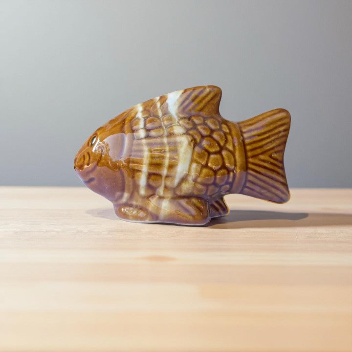 Brown fish Ceramic miniature