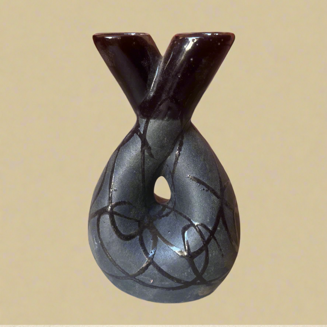 Black Artificial Plant Ceramic pot