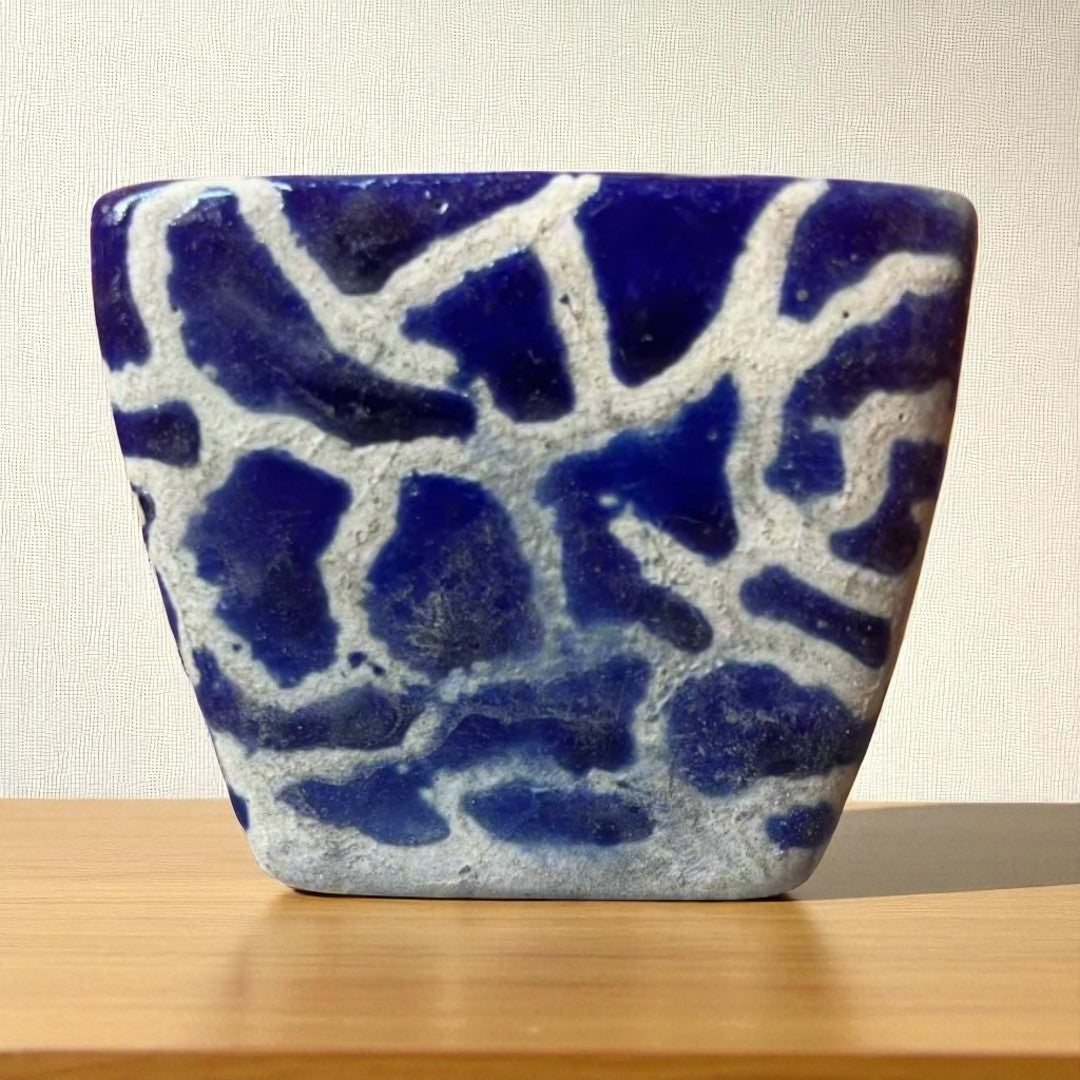 Blue shed cup pot