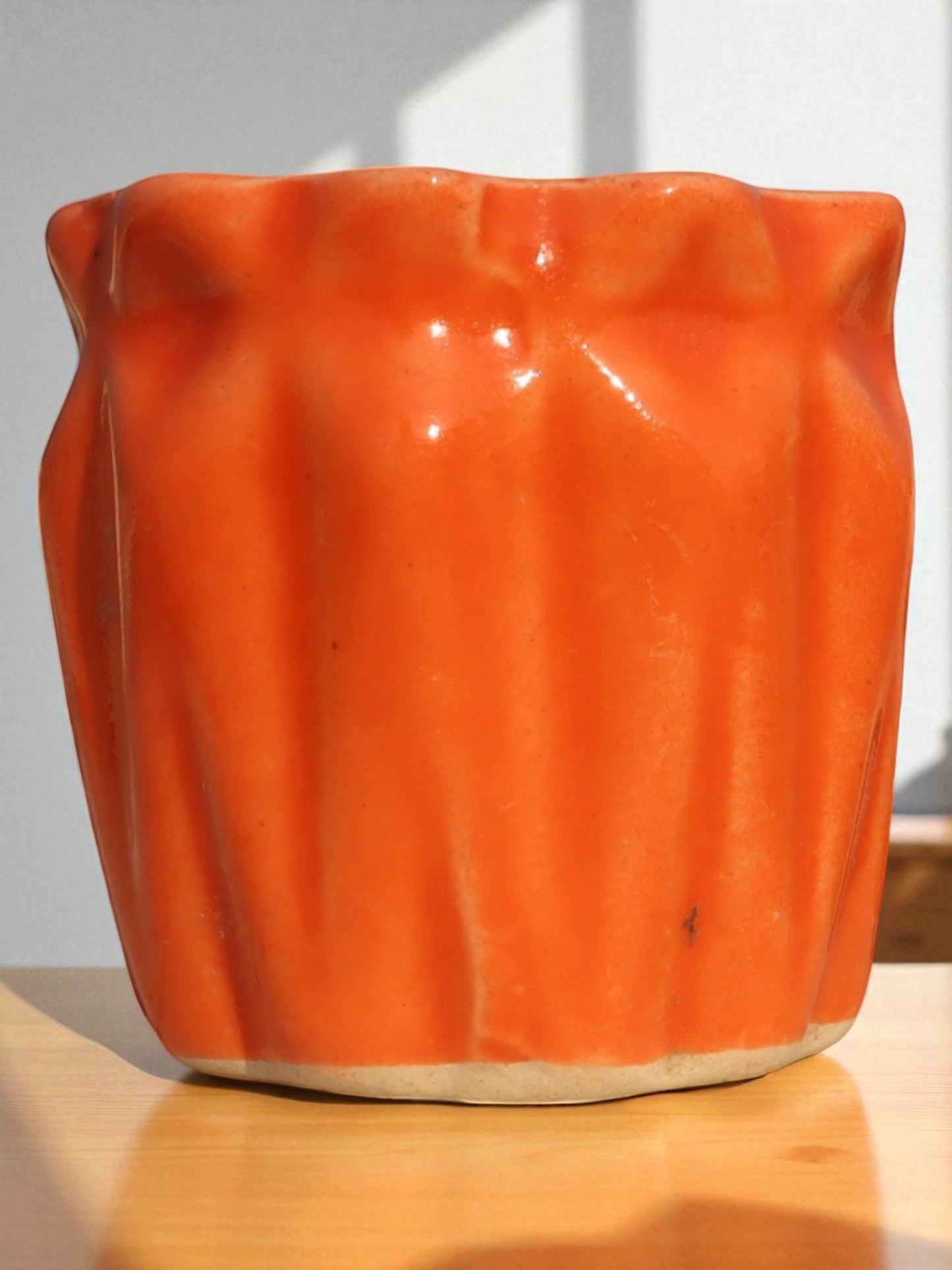 Orange Flower Cup Pot