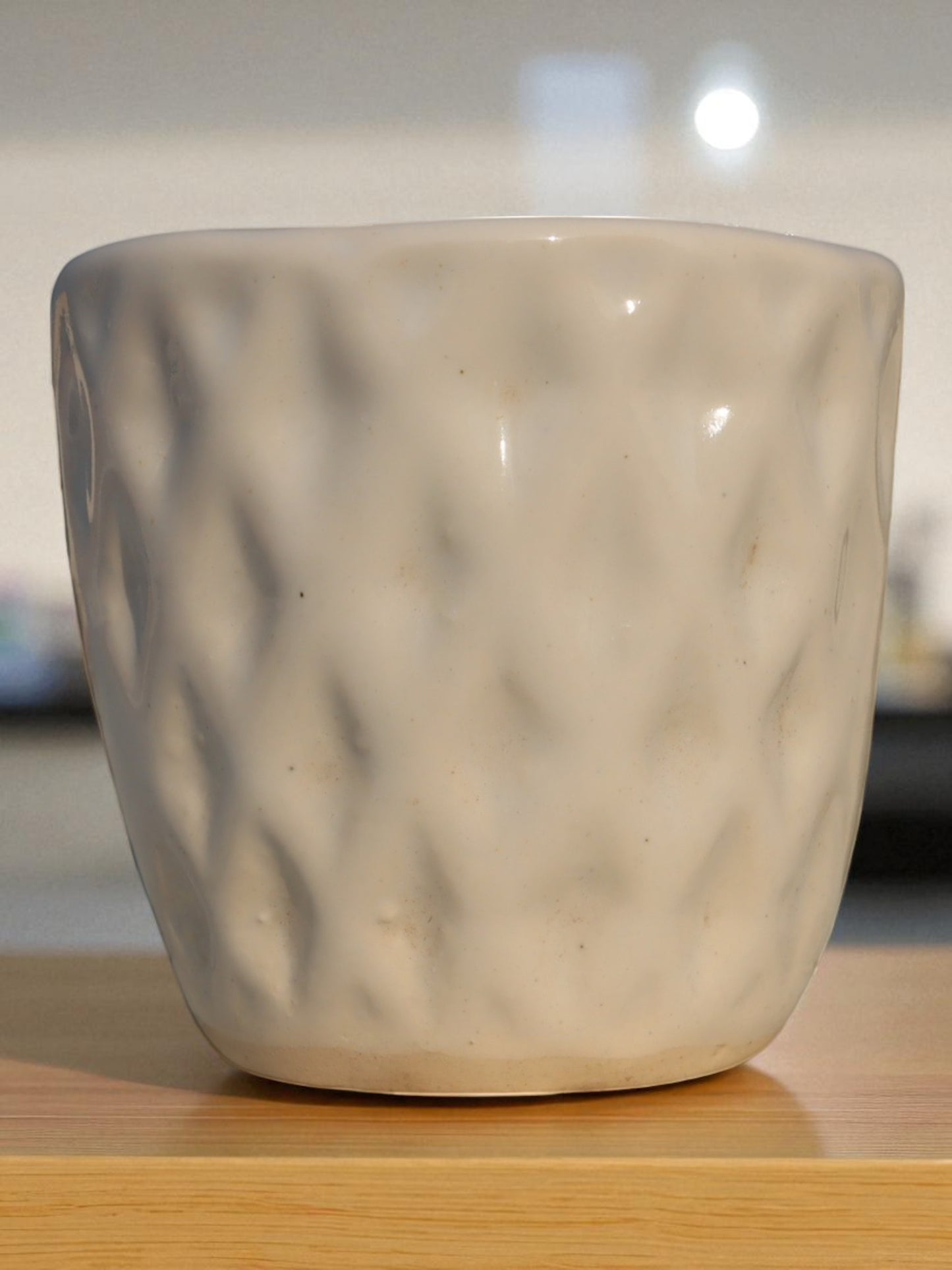 Small Cyclindrical White Planter
