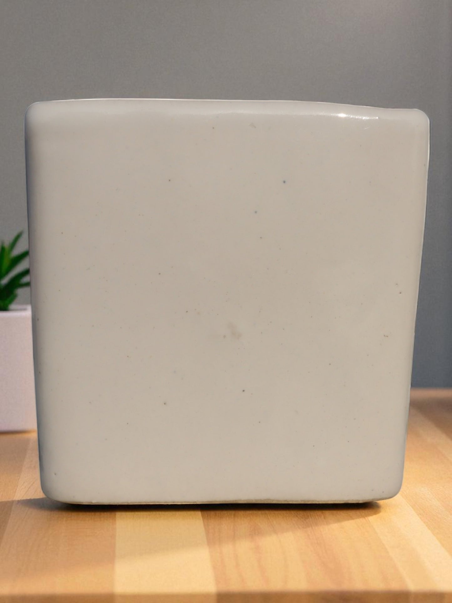White Square Planter