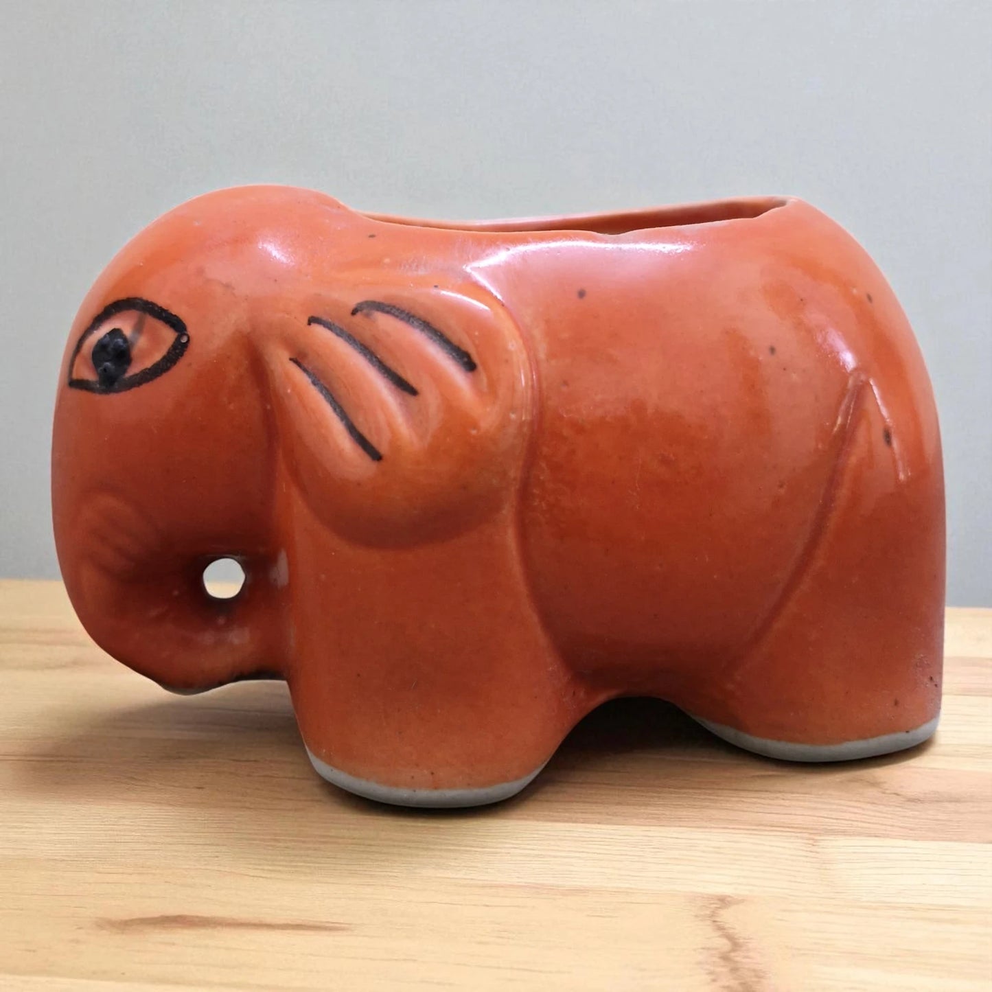 Orange Elephant Planter