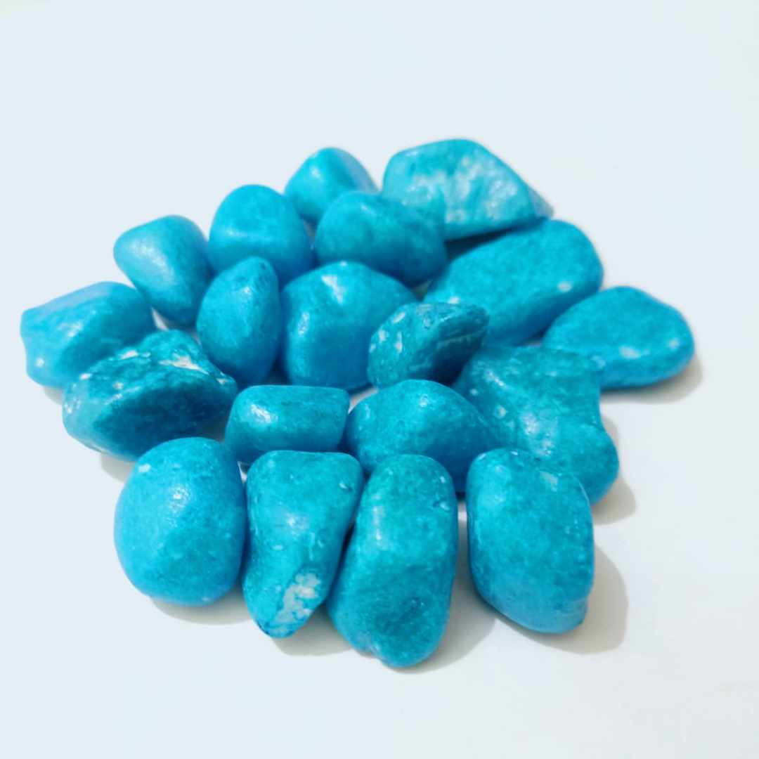 Light Blue Decorative Pebble Stones (100 g)