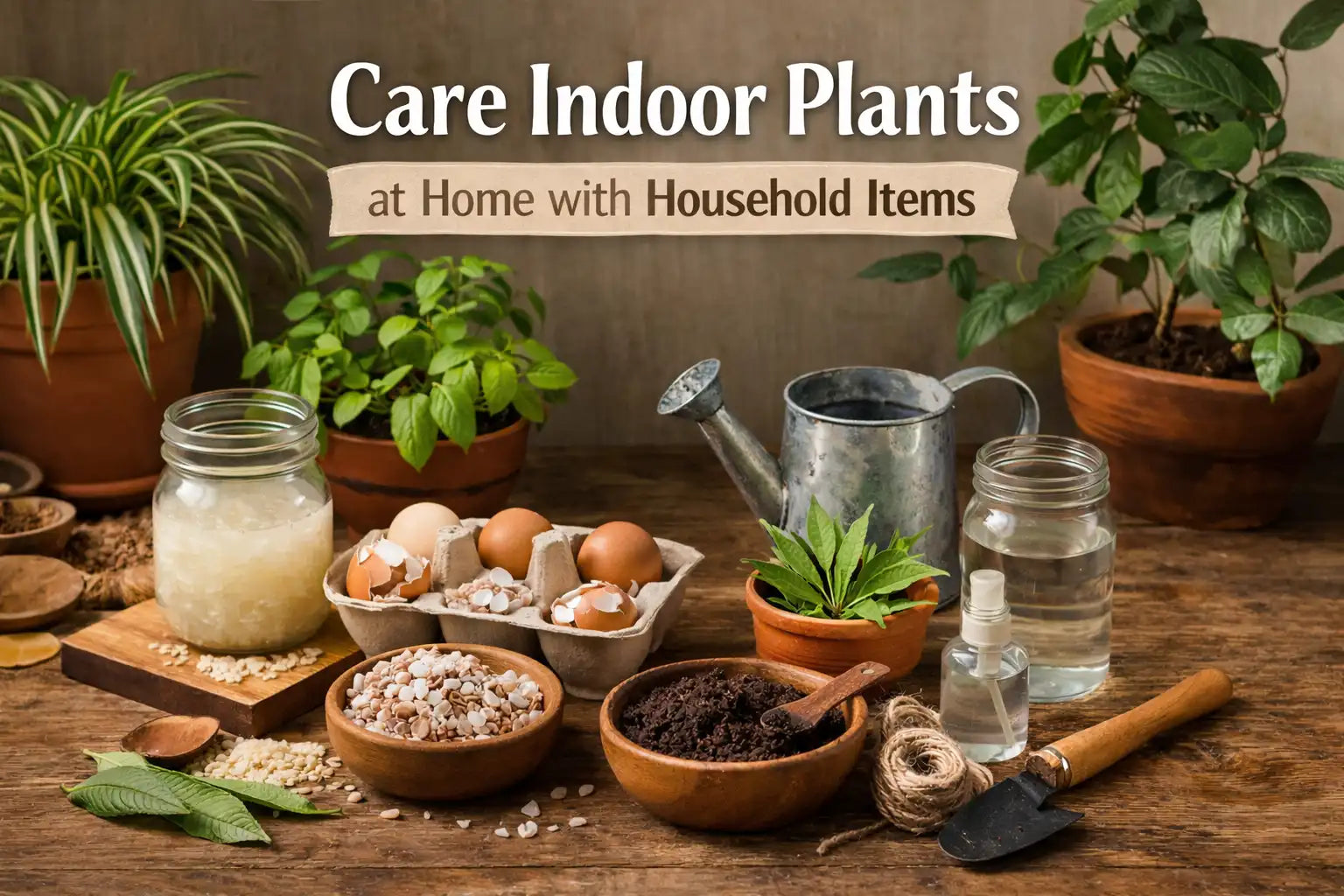 How to Care Indoor Plants with Domestic Resources in 2026