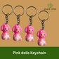 Pink doll Keychain