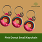 Pink Doughnut small Keychain