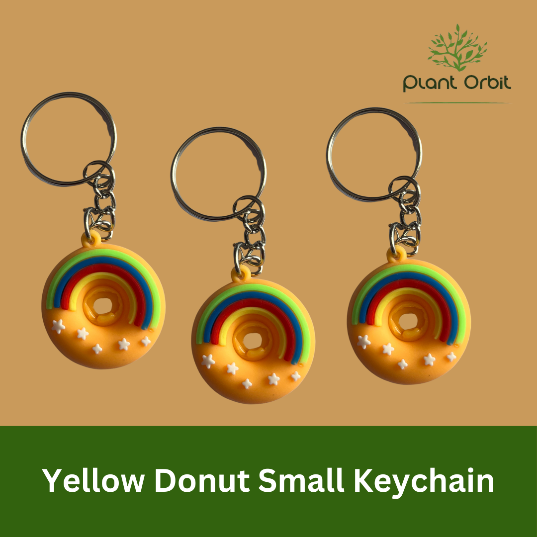 Yelllow doughnut small Keychain