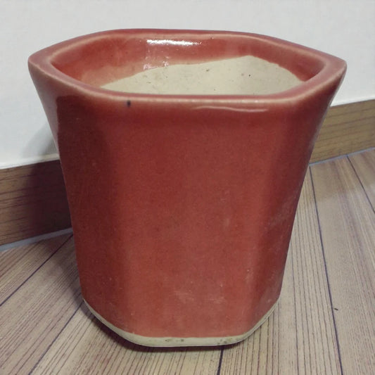 Red Square Ceramic Pot (2 inches)