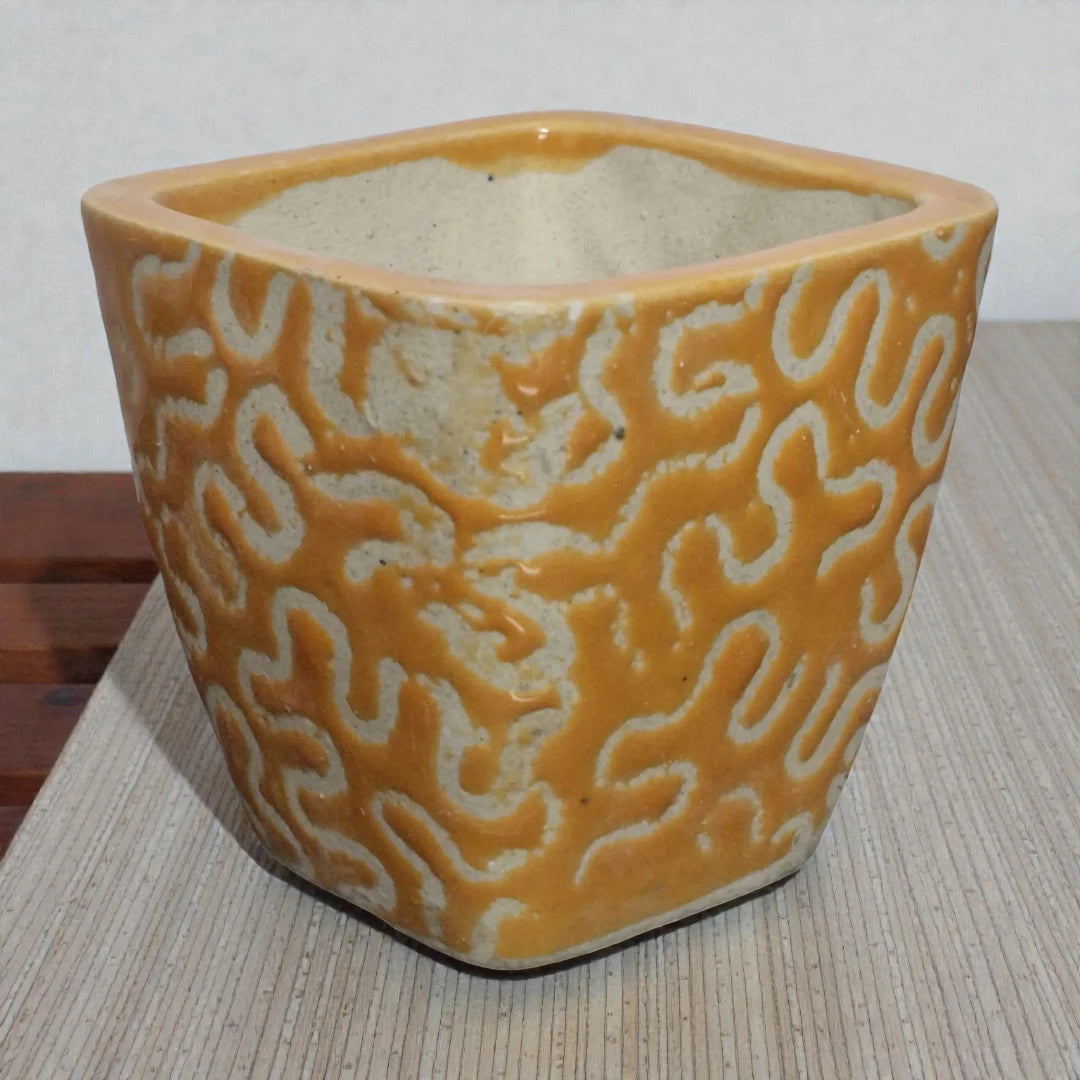 Yellow Designer Ceramic Pot