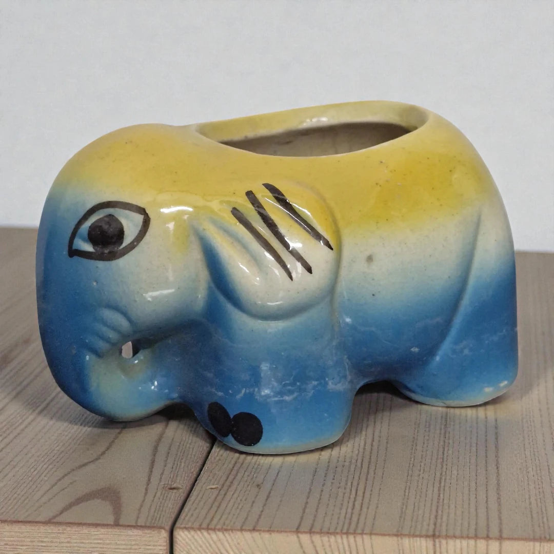 Baby Elephant-Shaped Ceramic Pots (Multiple Colours)