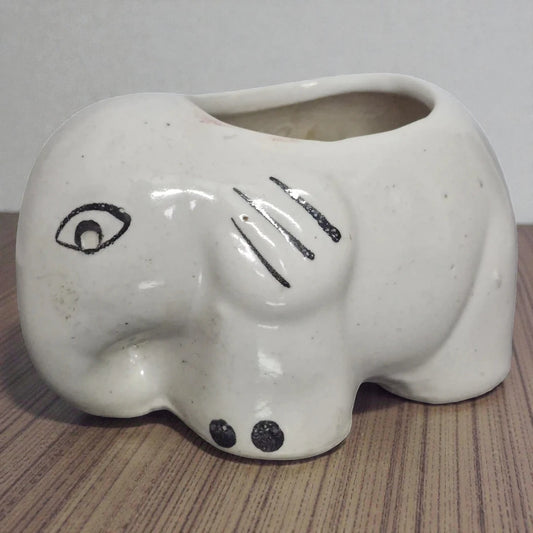 Baby Elephant-Shaped Ceramic Pots (Multiple Colours)