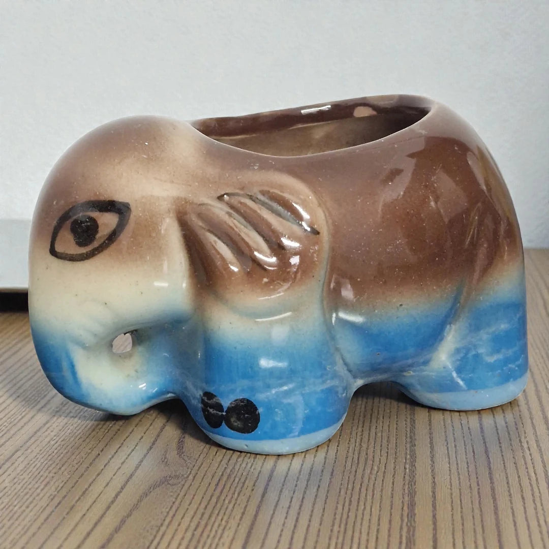 Baby Elephant-Shaped Ceramic Pots (Multiple Colours)