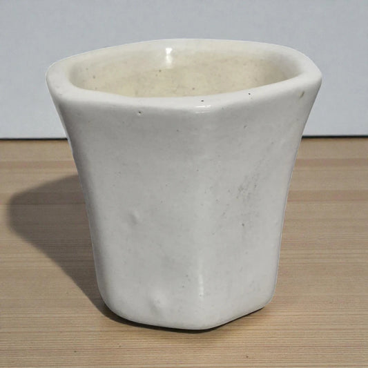 White Traingular Ceramic Pot