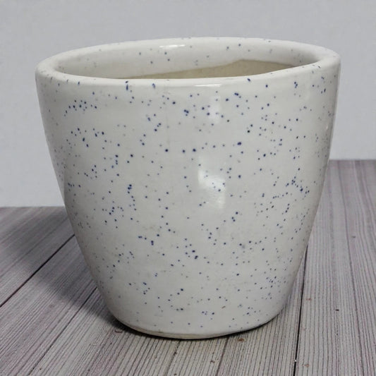 White Dotted Blue Pot