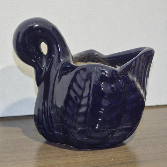 Purple Ceramic Duck Planter