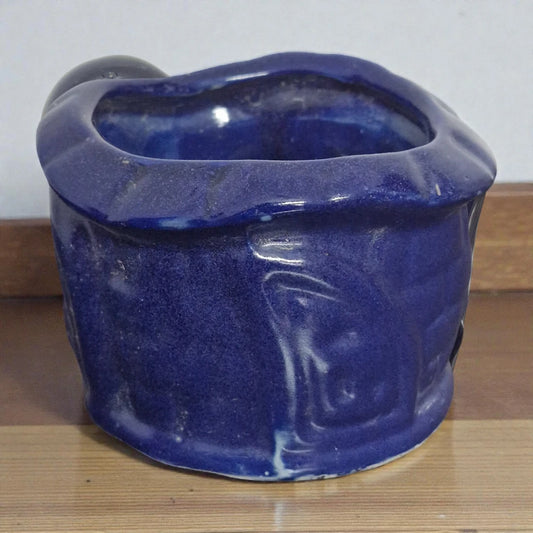 Big Purple Basket Ceramic Planter