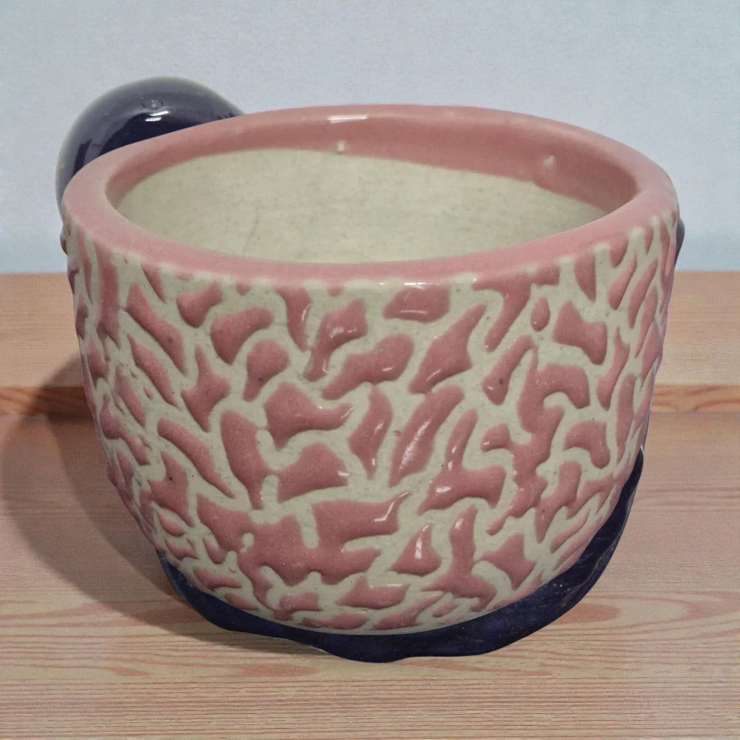 Pink and White Designer Ceramic Pot