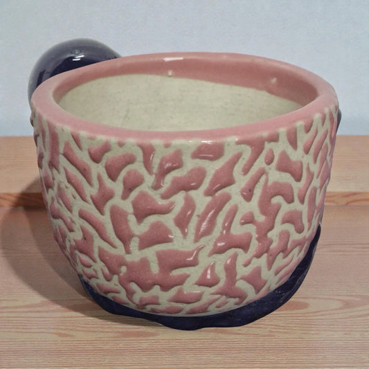 Pink and White Designer Ceramic Pot