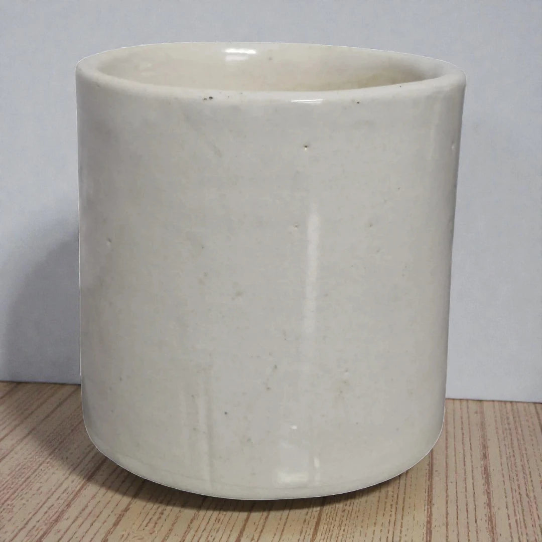 Plain White Ceramic Pot