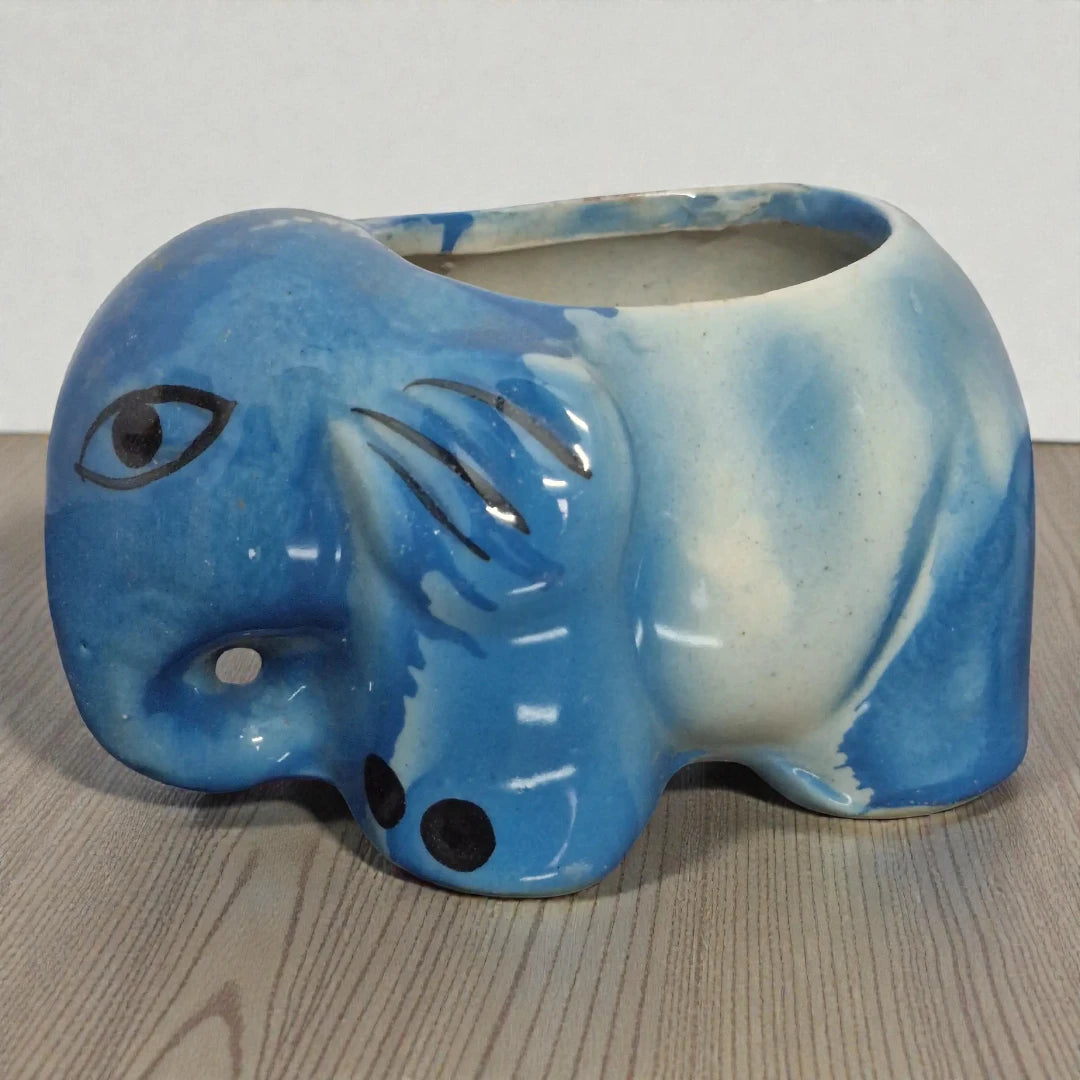 Baby Elephant-Shaped Ceramic Pots (Multiple Colours)
