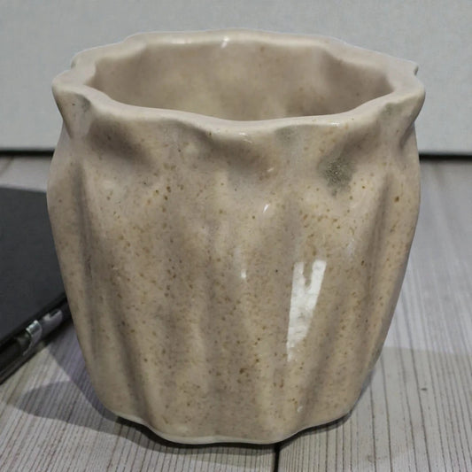 Cream-Colored Ceramic Pot