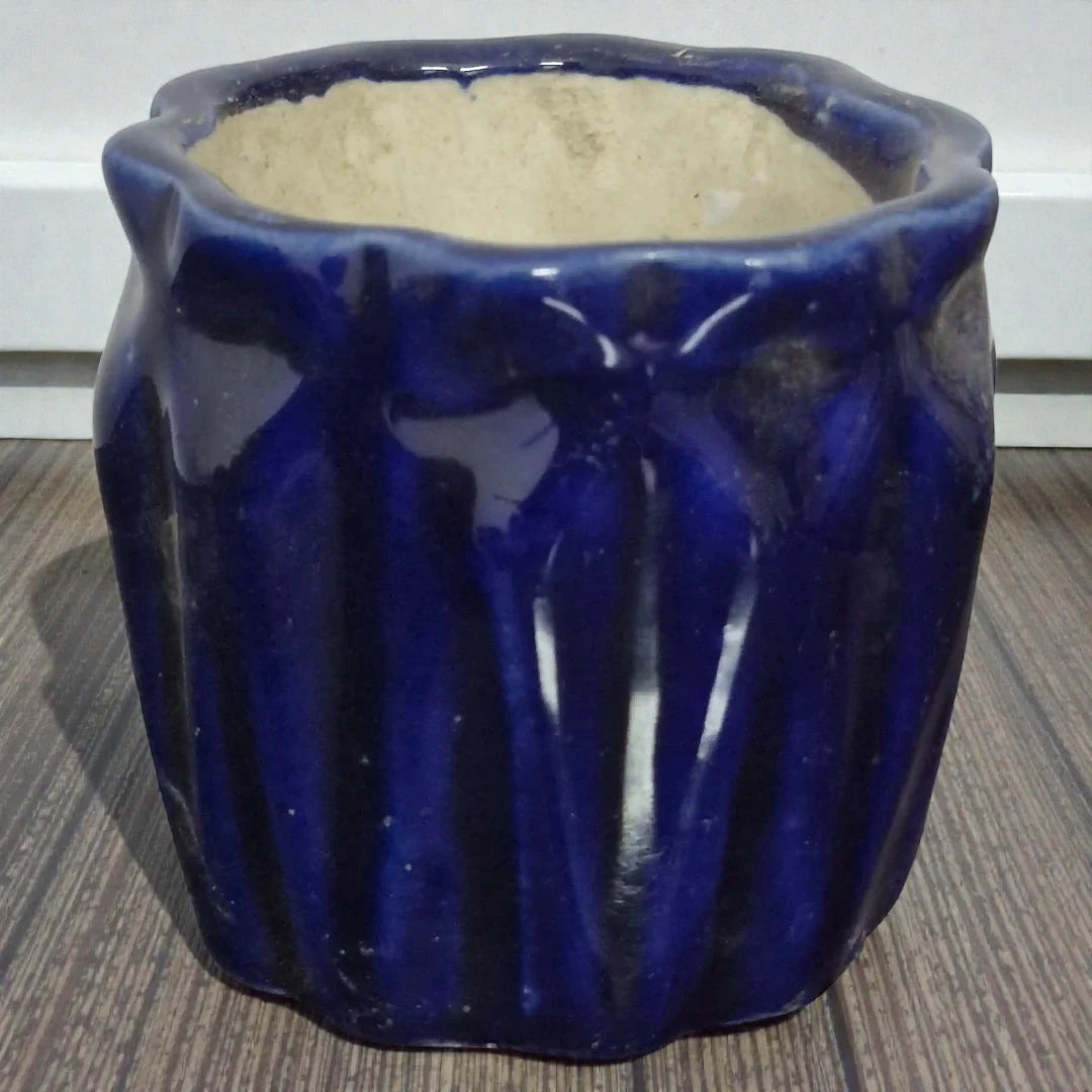 Navy Blue Ceramic Pot (2inches)