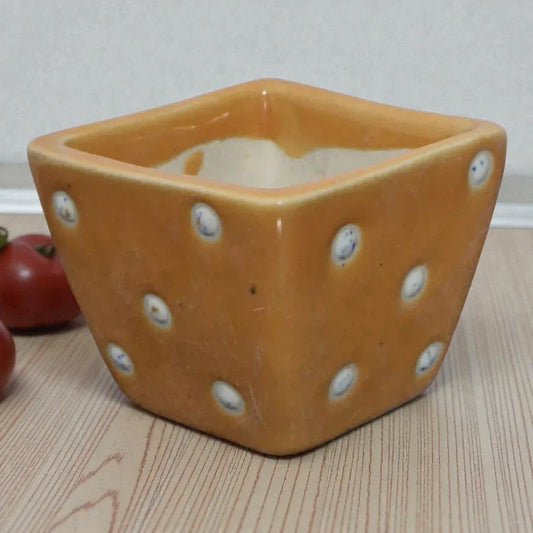 Yellow Dotted Ceramic Planter