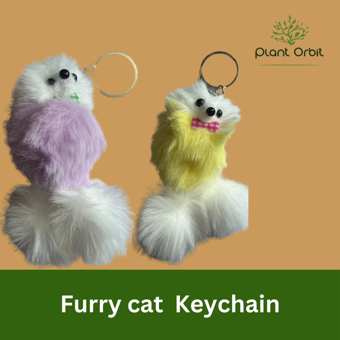 Furry cat Keychain