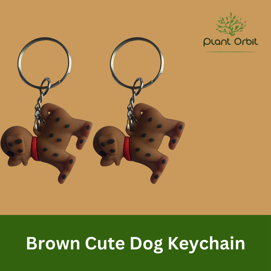 Brown Cute Dog Keychain