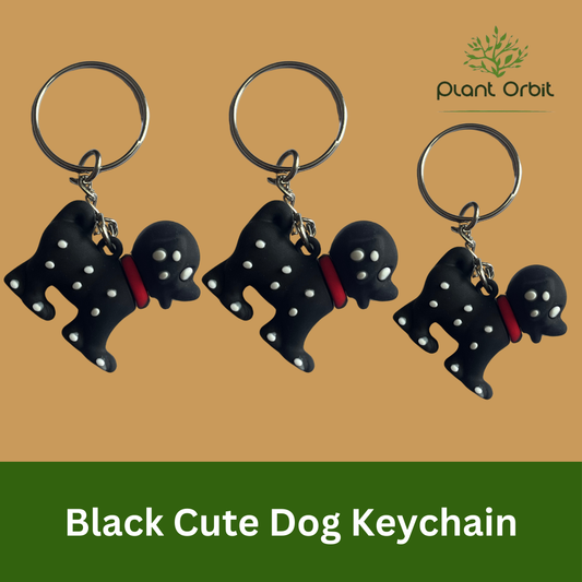 Black Cute dog Keychain