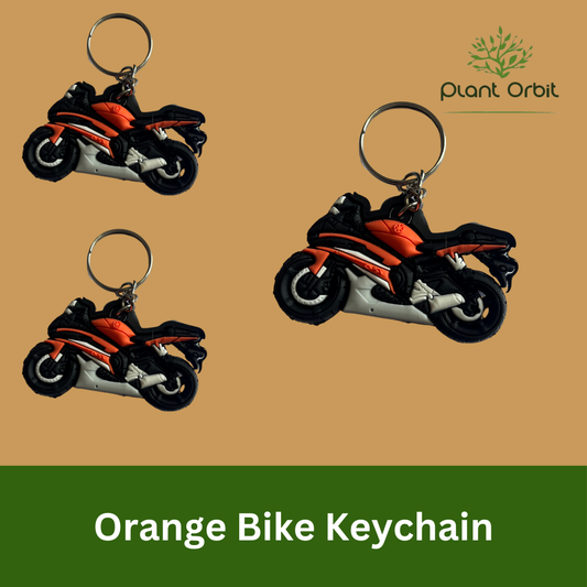 Orange Bike Keychain