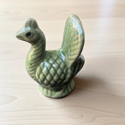 Green bird miniature