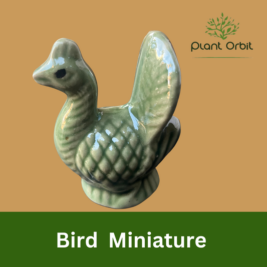 Green bird miniature