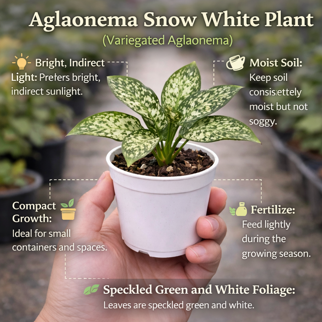 white soil indoor plants Aglaonema Snow White – Elegant Indoor Plant – Plant Orbit