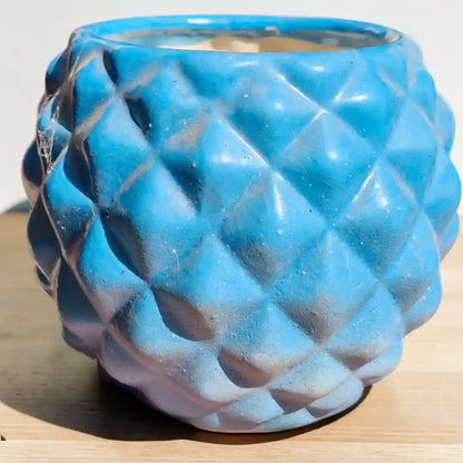 Blue Diamond Ball Ceramic Planter