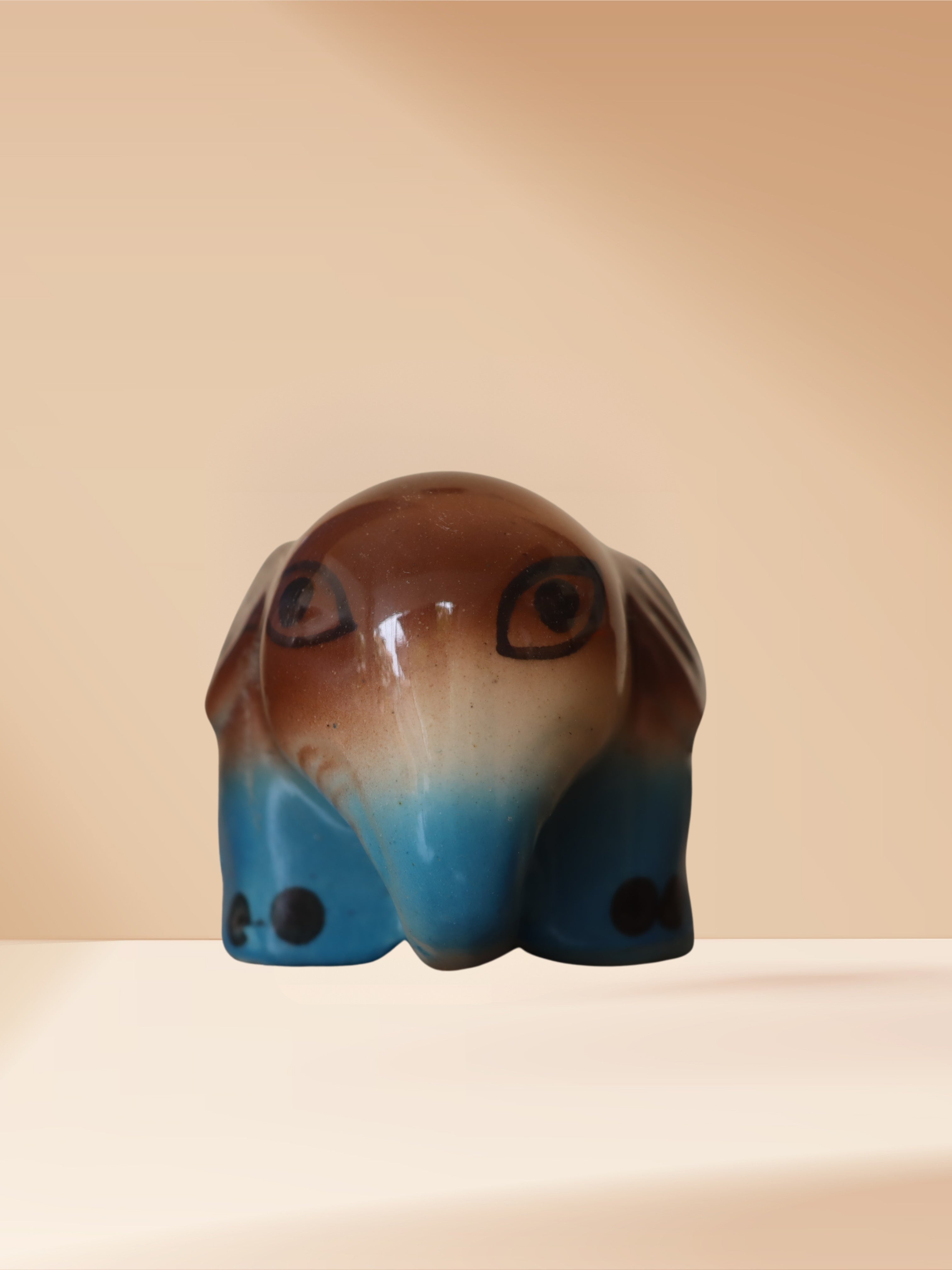 Brown & Blue Elephant Planter
