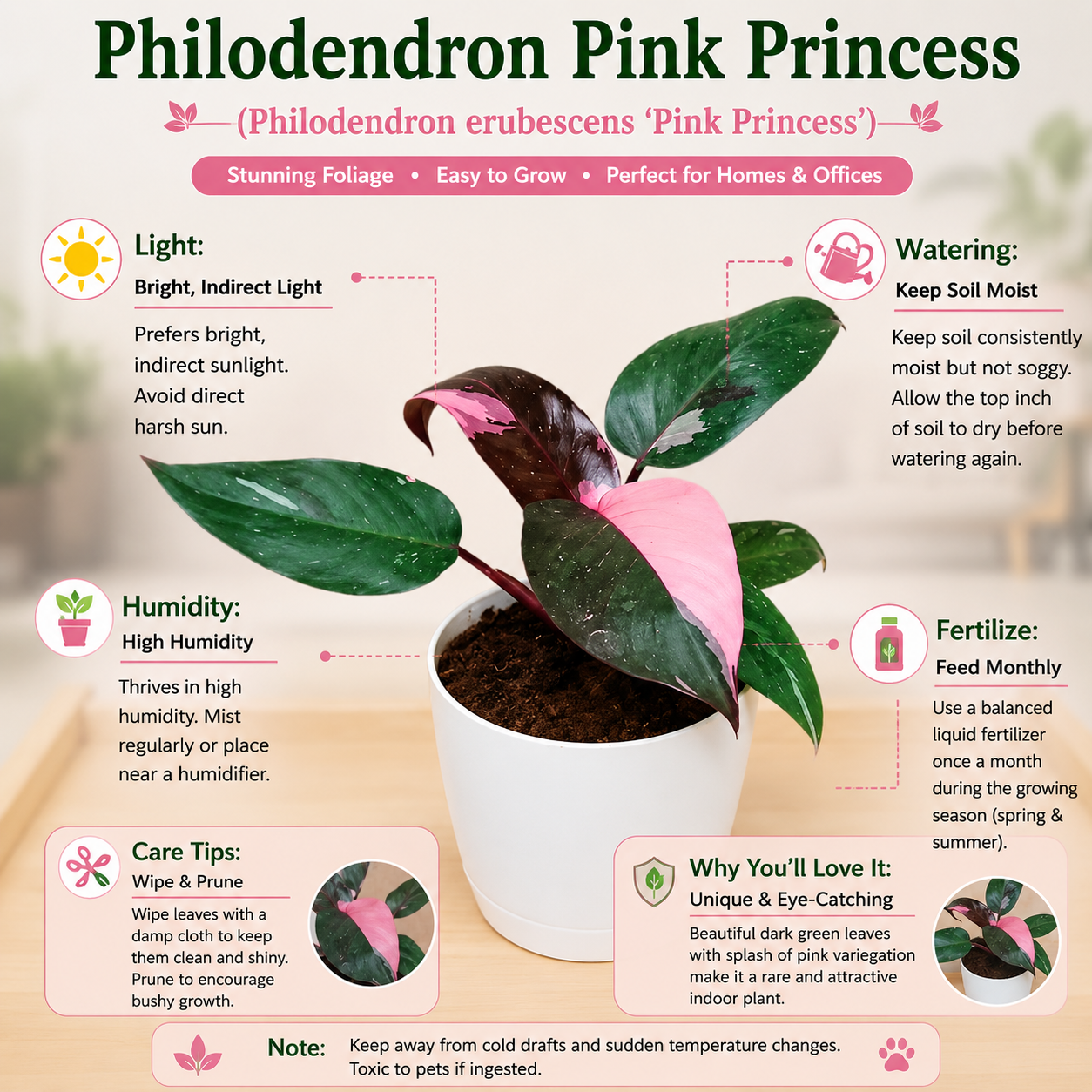 Philodendron Pink Princess