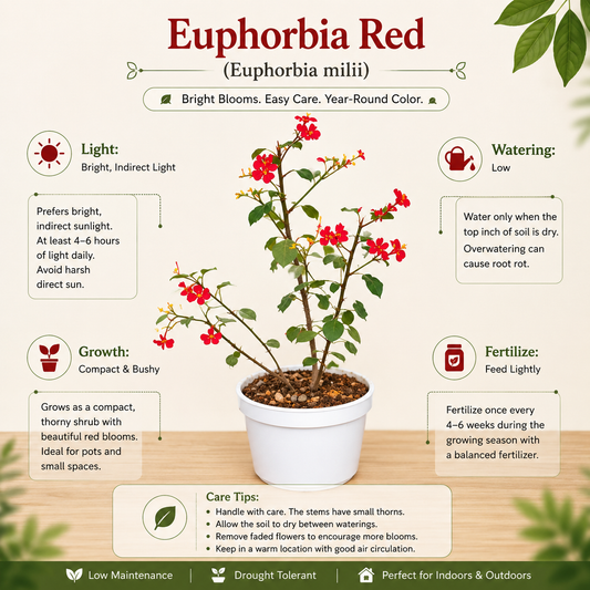 Euphorbia Red Flowering Plant