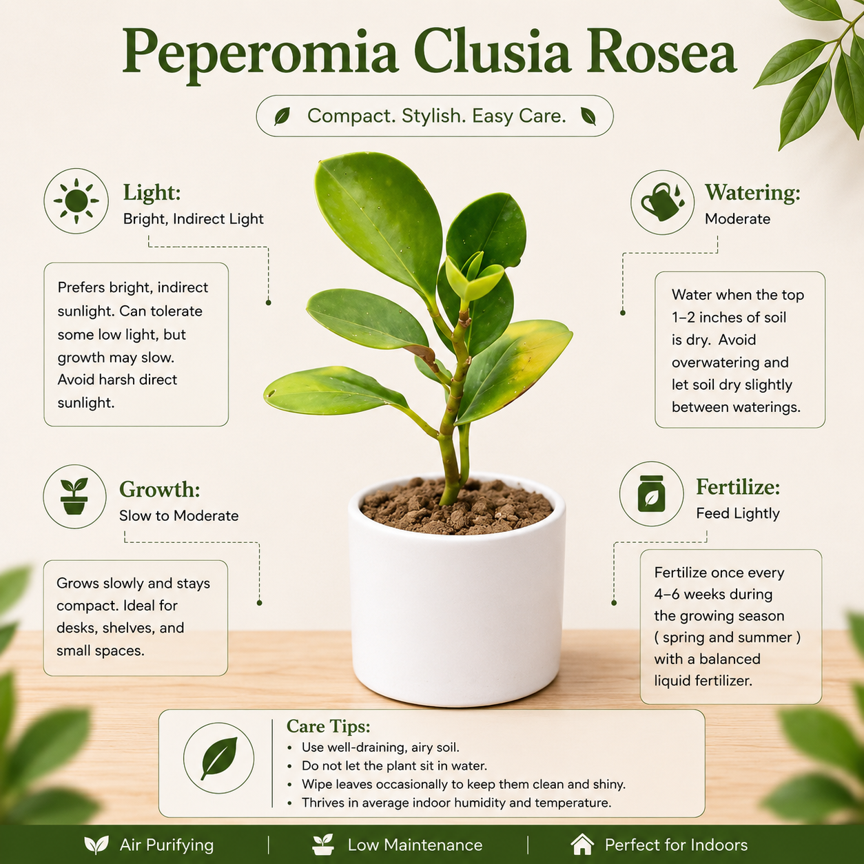 Peperomia Clusia rosea